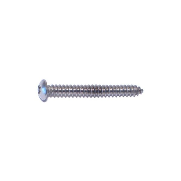 Midwest Fastener Sheet Metal Screw, #8 x 1-1/2 in, 18-8 Stainless Steel Round Head Torx Drive, 8 PK 77732 - main